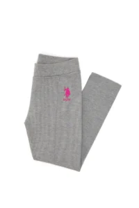 US Polo Assn. Girls' Gray Melanj Leggings - Image 3