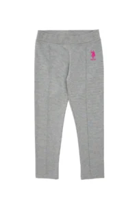 US Polo Assn. Girls' Gray Melanj Leggings - Image 4