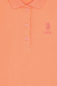 US Polo Assn. Girls' Salmon Polo Shirt Collar Basic Sweatshirt - Image 5