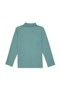 US Polo Assn. Girls' Mint Polo Shirt Collar Basic Sweatshirt - Image 4
