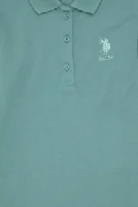 US Polo Assn. Girls' Mint Polo Shirt Collar Basic Sweatshirt - Image 5