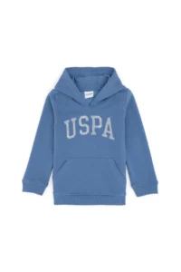 US Polo Assn. Girls' Dark Blue Hooded Basic Sweatshirt - Image 3