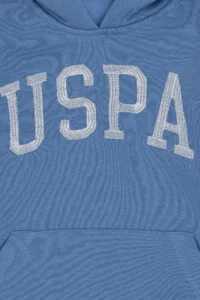 US Polo Assn. Girls' Dark Blue Hooded Basic Sweatshirt - Image 5