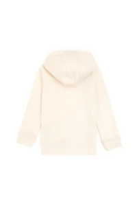 US Polo Assn. Girls' Cream Hooded Basic Sweatshirt - Image 5