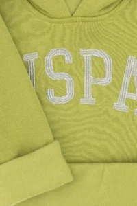 US Polo Assn. Girls' Pistachio Green Hooded Basic Sweatshirt - Image 4