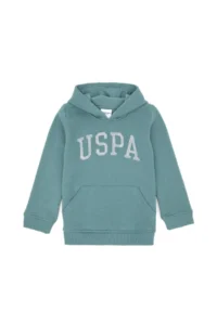 US Polo Assn. Girls' Mint Hooded Basic Sweatshirt