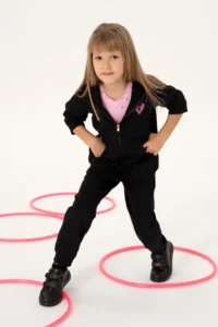 US Polo Assn. Girls' Black Zippered Basic Sweatshirt - Image 2