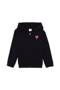 US Polo Assn. Girls' Black Zippered Basic Sweatshirt - Image 3