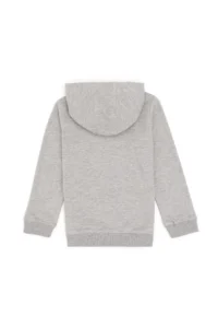 US Polo Assn. Girls' Light Gray Melanj Zippered Basic Sweatshirt - Image 4