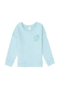 US Polo Assn. Girls' Aqua Green Crew Neck Basic Sweatshirt - Image 3