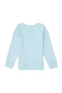 US Polo Assn. Girls' Aqua Green Crew Neck Basic Sweatshirt - Image 4