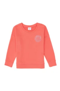 US Polo Assn. Girls' Pomegranate Crew Neck Basic Sweatshirt - Image 3