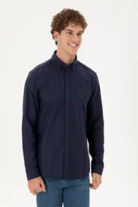 US Polo Assn. Men Navy Blue Long Sleeve Shirt