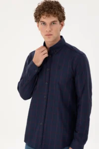 US Polo Assn. Men Navy Blue Long Sleeve Shirt - Image 3