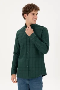 US Polo Assn. Men Dark Green Long Sleeve Shirt