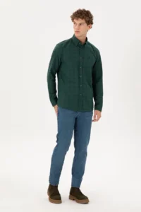 US Polo Assn. Men Dark Green Long Sleeve Shirt - Image 4