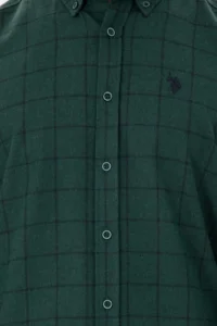 US Polo Assn. Men Dark Green Long Sleeve Shirt - Image 6