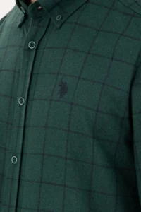 US Polo Assn. Men Dark Green Long Sleeve Shirt - Image 7