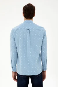 US Polo Assn. Men Light Blue Regular Fit with pocket Shirt - Image 5