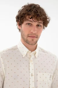 US Polo Assn. Men Cream Regular Fit with pocket Shirt - Image 2