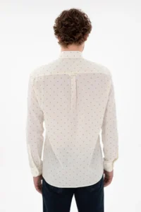 US Polo Assn. Men Cream Regular Fit with pocket Shirt - Image 5