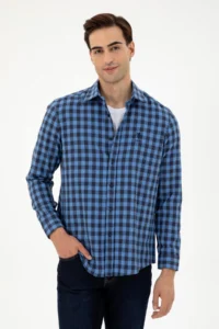 US Polo Assn. Men Indigo Long Sleeve Shirt - Image 3