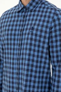 US Polo Assn. Men Indigo Long Sleeve Shirt - Image 7