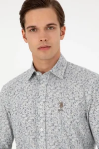 US Polo Assn. Men Stone Long Sleeve Shirt - Image 2