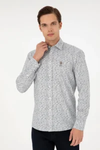 US Polo Assn. Men Stone Long Sleeve Shirt - Image 3