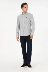 US Polo Assn. Men Stone Long Sleeve Shirt - Image 4