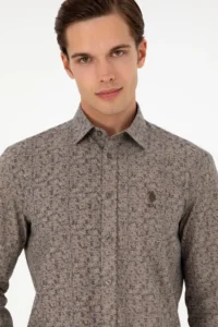 US Polo Assn. Men Sand Long Sleeve Shirt - Image 2
