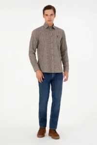 US Polo Assn. Men Sand Long Sleeve Shirt - Image 4