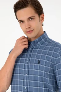US Polo Assn. Men Saks Blue Long Sleeve Shirt - Image 2