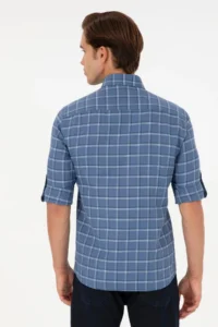 US Polo Assn. Men Saks Blue Long Sleeve Shirt - Image 5