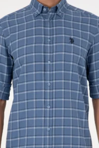 US Polo Assn. Men Saks Blue Long Sleeve Shirt - Image 6