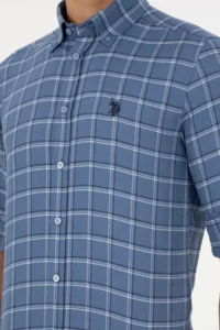 US Polo Assn. Men Saks Blue Long Sleeve Shirt - Image 7