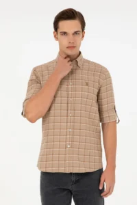 US Polo Assn. Men Sand Long Sleeve Shirt