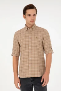 US Polo Assn. Men Sand Long Sleeve Shirt - Image 3
