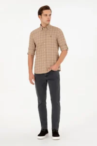 US Polo Assn. Men Sand Long Sleeve Shirt - Image 4