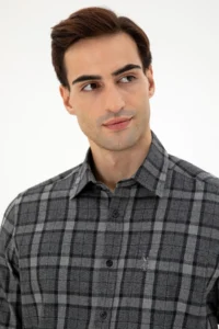 US Polo Assn. Men Anthracite Long Sleeve Shirt - Image 2