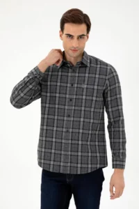 US Polo Assn. Men Anthracite Long Sleeve Shirt - Image 3