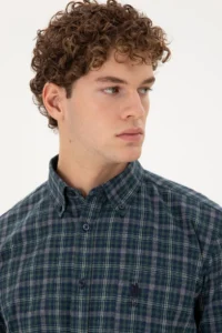 US Polo Assn. Men Dark Green Long Sleeve Shirt - Image 2
