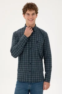 US Polo Assn. Men Dark Green Long Sleeve Shirt - Image 3