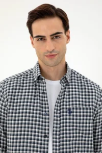 US Polo Assn. Men Navy Blue Long Sleeve Shirt - Image 2
