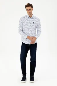 US Polo Assn. Men White Long Sleeve Shirt - Image 4