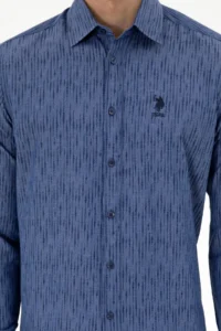 US Polo Assn. Men Navy Blue Long Sleeve Shirt - Image 6