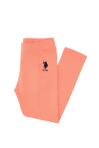 US Polo Assn. Girls' Salmon Leggings - Image 3