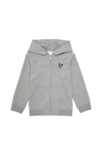 US Polo Assn. Girls' Gray Melanj Zippered Sweatshirt - Image 3