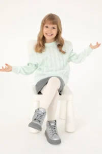 US Polo Assn. Girls' Aqua Green Crew Neck Sweater