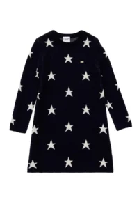 US Polo Assn. Girls' Navy Blue Knitwear Turtleneck Knit Dress - Image 3